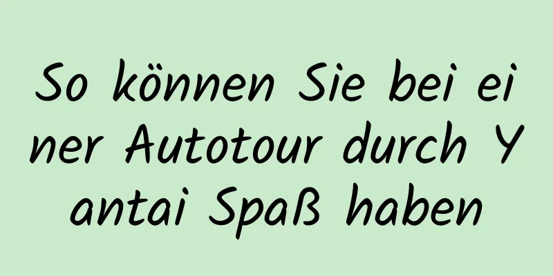 So können Sie bei einer Autotour durch Yantai Spaß haben