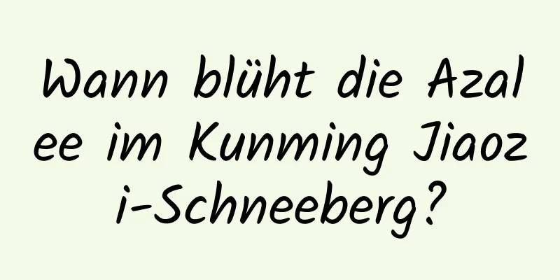 Wann blüht die Azalee im Kunming Jiaozi-Schneeberg?