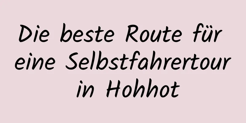 Die beste Route für eine Selbstfahrertour in Hohhot