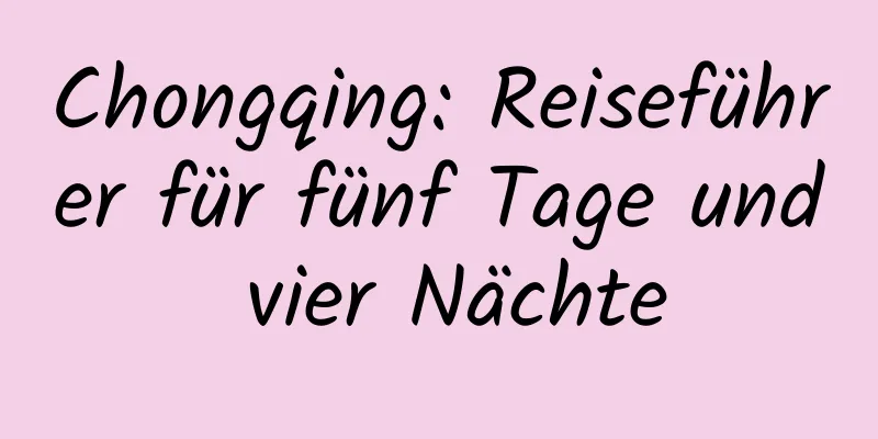 Chongqing: Reiseführer für fünf Tage und vier Nächte