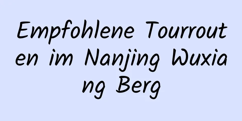 Empfohlene Tourrouten im Nanjing Wuxiang Berg