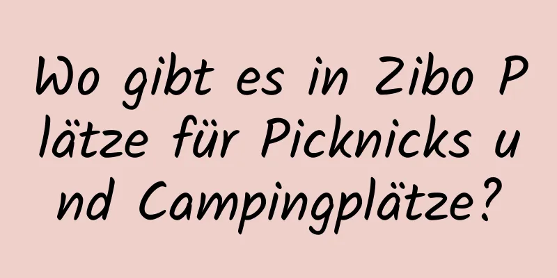 Wo gibt es in Zibo Plätze für Picknicks und Campingplätze?