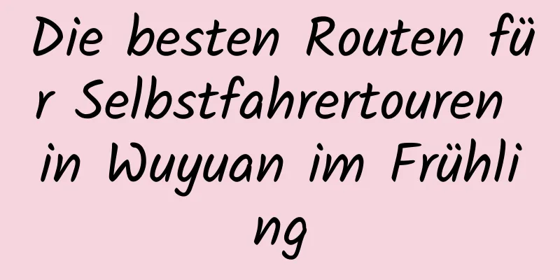 Die besten Routen für Selbstfahrertouren in Wuyuan im Frühling