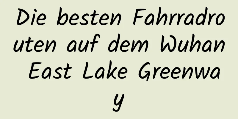 Die besten Fahrradrouten auf dem Wuhan East Lake Greenway