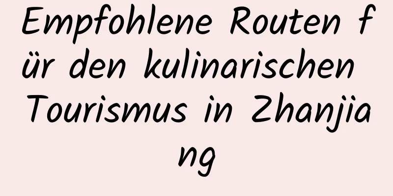 Empfohlene Routen für den kulinarischen Tourismus in Zhanjiang