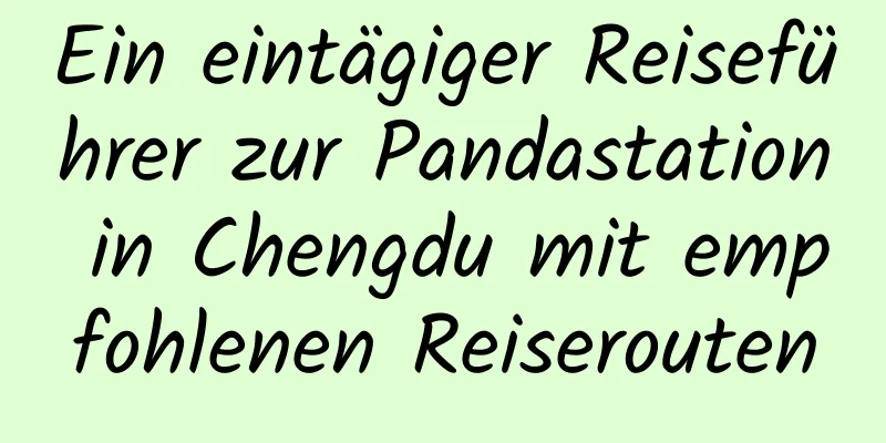 Ein eintägiger Reiseführer zur Pandastation in Chengdu mit empfohlenen Reiserouten