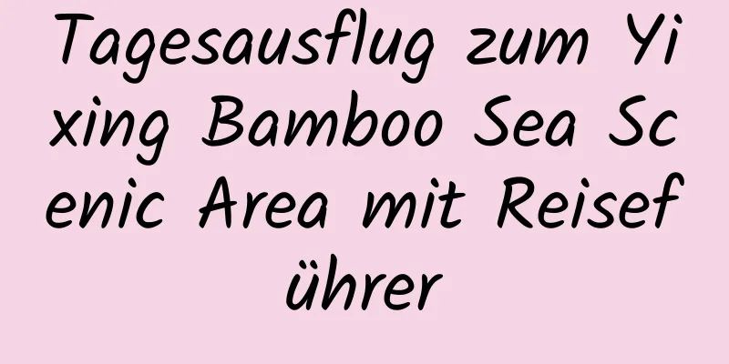 Tagesausflug zum Yixing Bamboo Sea Scenic Area mit Reiseführer