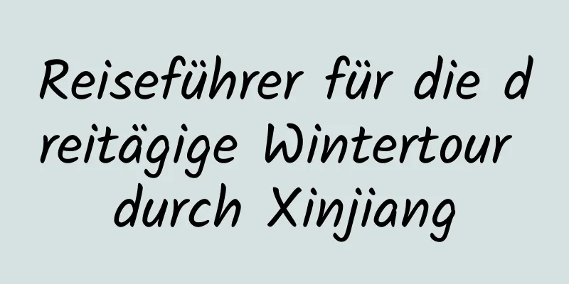 Reiseführer für die dreitägige Wintertour durch Xinjiang