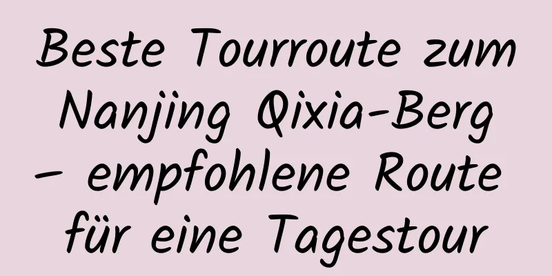 Beste Tourroute zum Nanjing Qixia-Berg – empfohlene Route für eine Tagestour