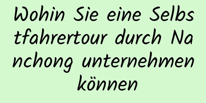 Wohin Sie eine Selbstfahrertour durch Nanchong unternehmen können