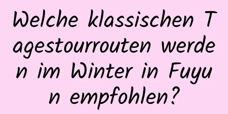 Welche klassischen Tagestourrouten werden im Winter in Fuyun empfohlen?