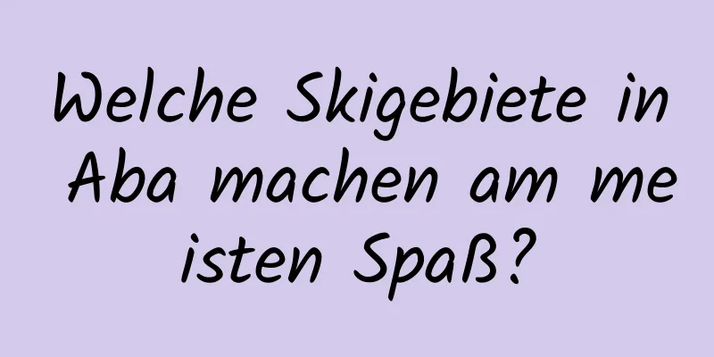 Welche Skigebiete in Aba machen am meisten Spaß?