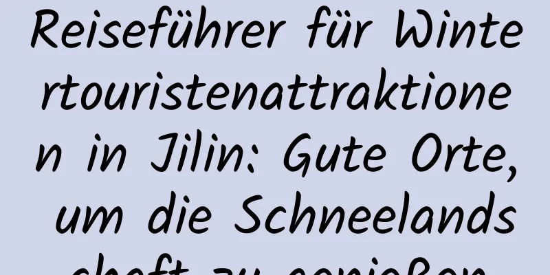 Reiseführer für Wintertouristenattraktionen in Jilin: Gute Orte, um die Schneelandschaft zu genießen