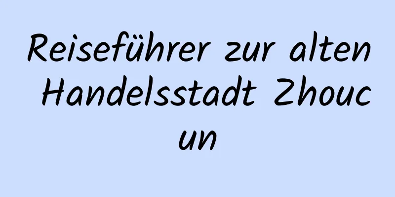 Reiseführer zur alten Handelsstadt Zhoucun