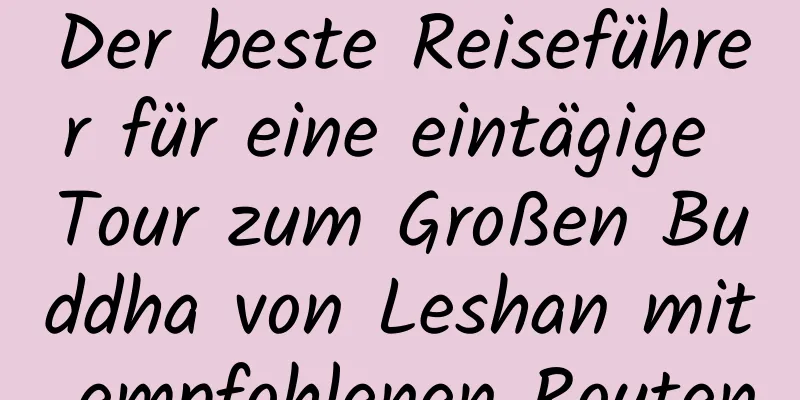 Der beste Reiseführer für eine eintägige Tour zum Großen Buddha von Leshan mit empfohlenen Routen