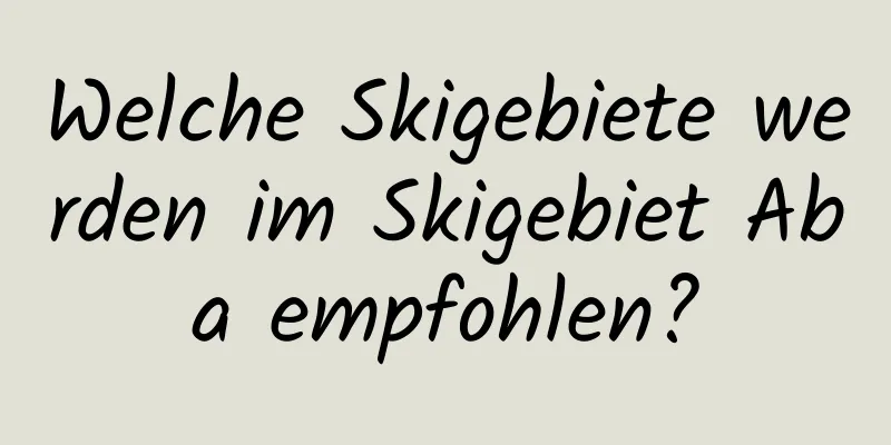 Welche Skigebiete werden im Skigebiet Aba empfohlen?