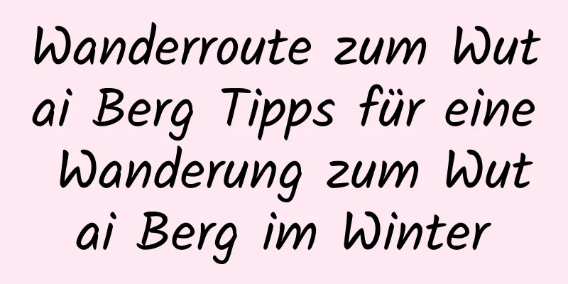 Wanderroute zum Wutai Berg Tipps für eine Wanderung zum Wutai Berg im Winter