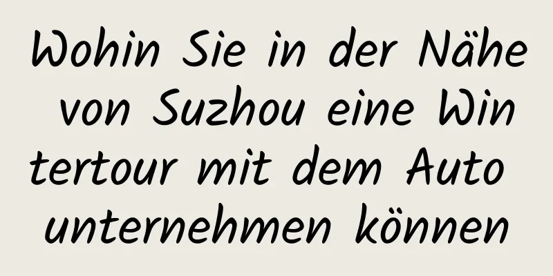 Wohin Sie in der Nähe von Suzhou eine Wintertour mit dem Auto unternehmen können