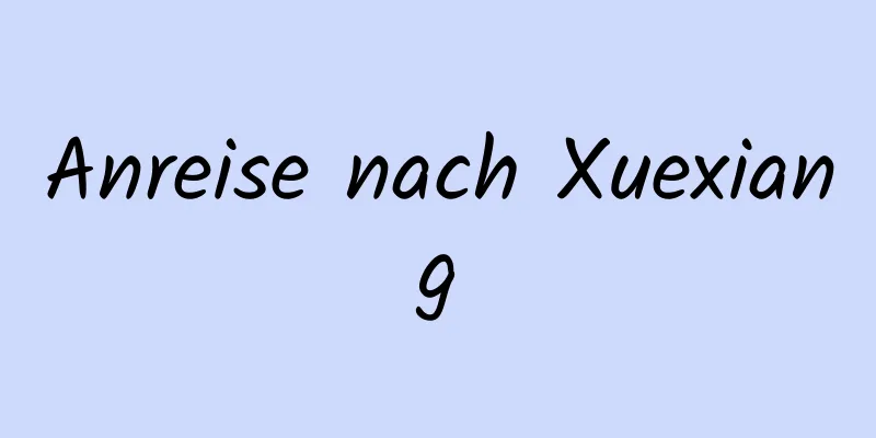 Anreise nach Xuexiang