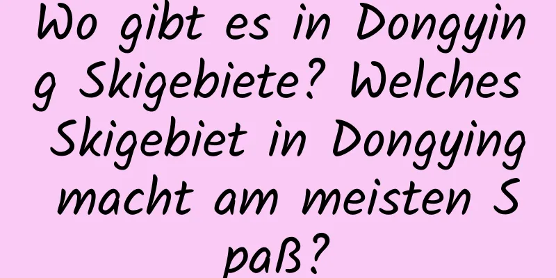 Wo gibt es in Dongying Skigebiete? Welches Skigebiet in Dongying macht am meisten Spaß?