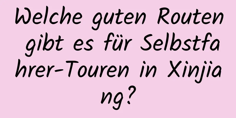 Welche guten Routen gibt es für Selbstfahrer-Touren in Xinjiang?