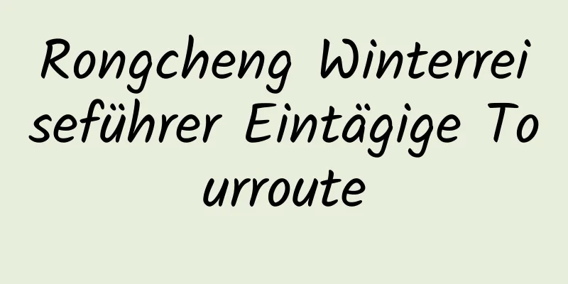 Rongcheng Winterreiseführer Eintägige Tourroute