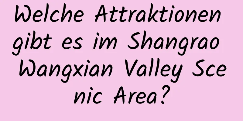 Welche Attraktionen gibt es im Shangrao Wangxian Valley Scenic Area?