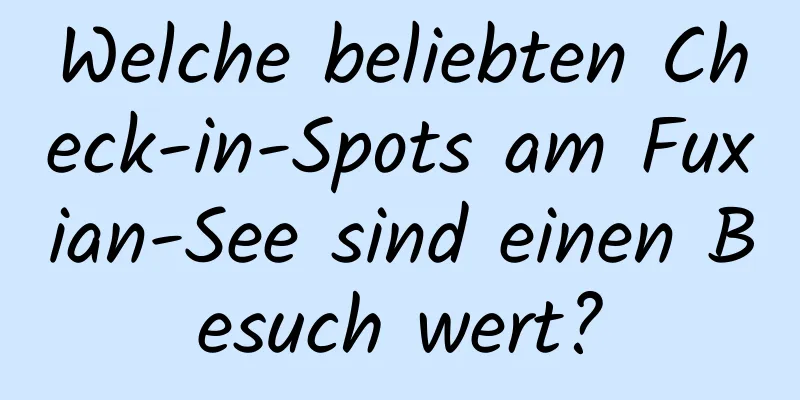 Welche beliebten Check-in-Spots am Fuxian-See sind einen Besuch wert?