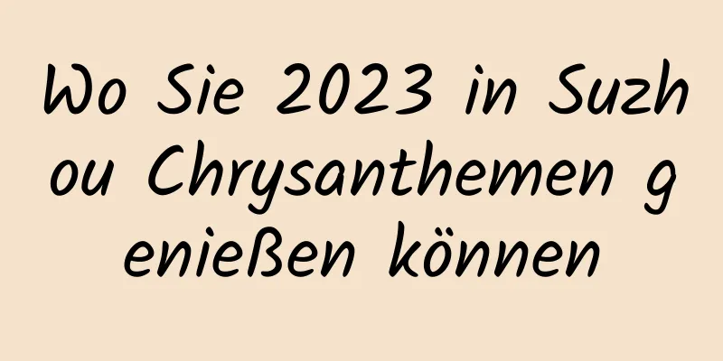 Wo Sie 2023 in Suzhou Chrysanthemen genießen können