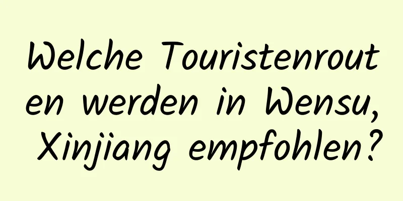 Welche Touristenrouten werden in Wensu, Xinjiang empfohlen?