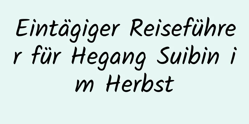 Eintägiger Reiseführer für Hegang Suibin im Herbst