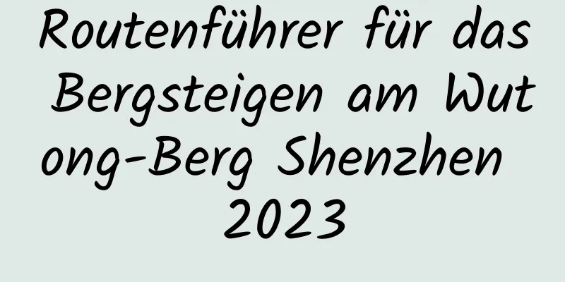 Routenführer für das Bergsteigen am Wutong-Berg Shenzhen 2023