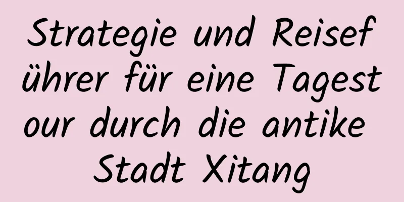 Strategie und Reiseführer für eine Tagestour durch die antike Stadt Xitang