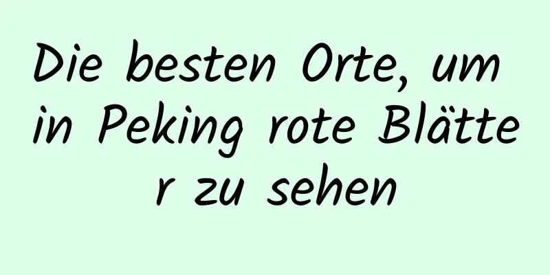 Die besten Orte, um in Peking rote Blätter zu sehen