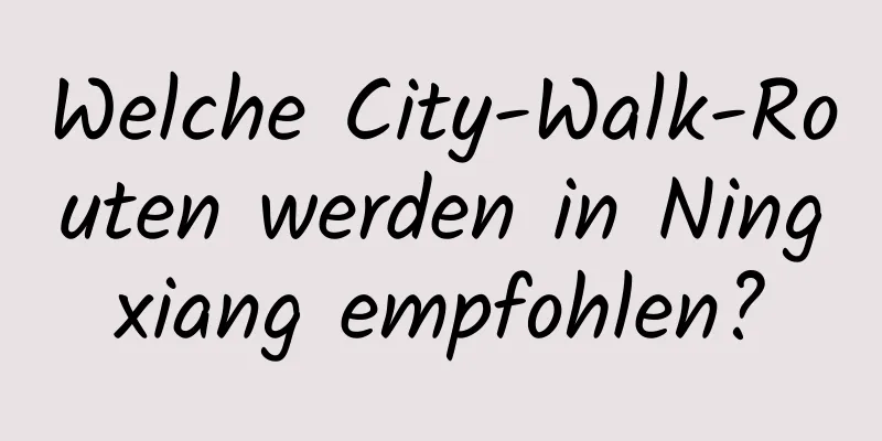 Welche City-Walk-Routen werden in Ningxiang empfohlen?