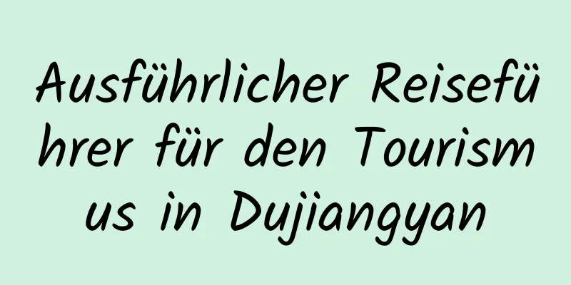 Ausführlicher Reiseführer für den Tourismus in Dujiangyan