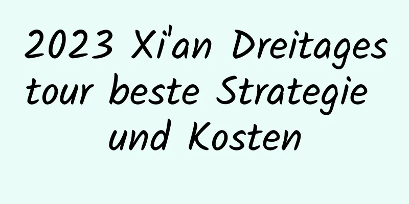 2023 Xi'an Dreitagestour beste Strategie und Kosten