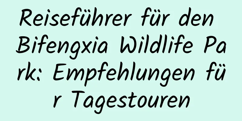 Reiseführer für den Bifengxia Wildlife Park: Empfehlungen für Tagestouren