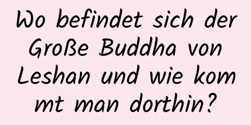 Wo befindet sich der Große Buddha von Leshan und wie kommt man dorthin?