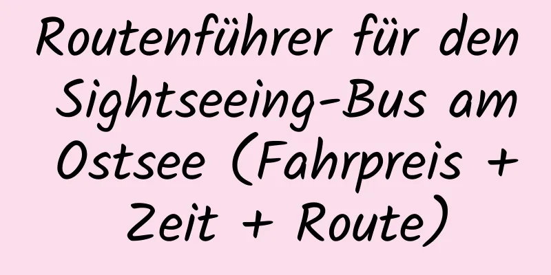 Routenführer für den Sightseeing-Bus am Ostsee (Fahrpreis + Zeit + Route)