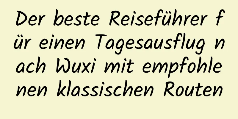 Der beste Reiseführer für einen Tagesausflug nach Wuxi mit empfohlenen klassischen Routen