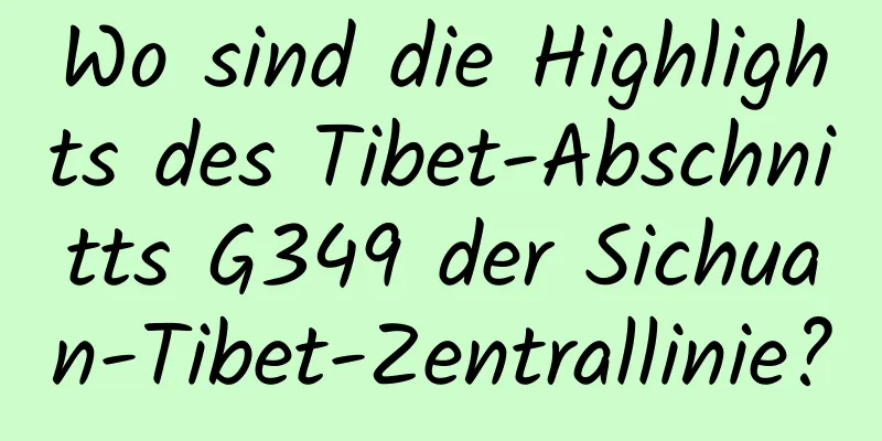 Wo sind die Highlights des Tibet-Abschnitts G349 der Sichuan-Tibet-Zentrallinie?