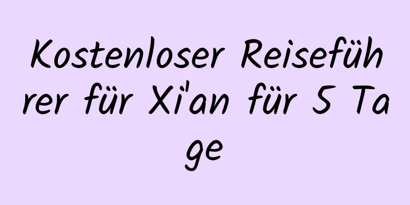 Kostenloser Reiseführer für Xi'an für 5 Tage