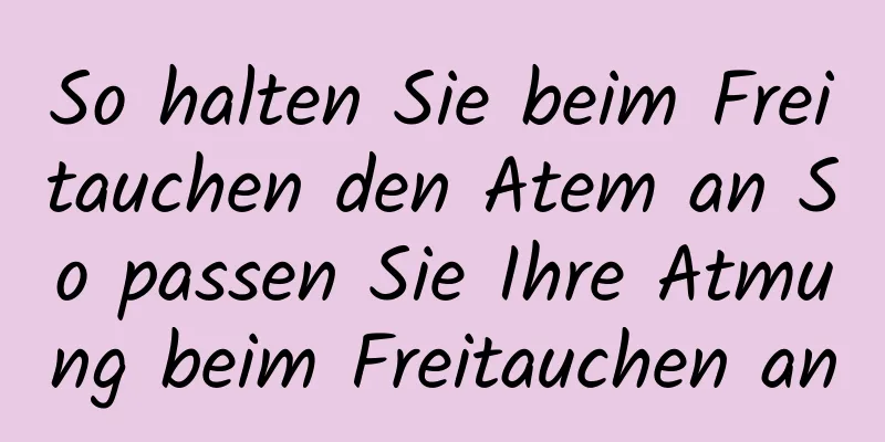 So halten Sie beim Freitauchen den Atem an So passen Sie Ihre Atmung beim Freitauchen an