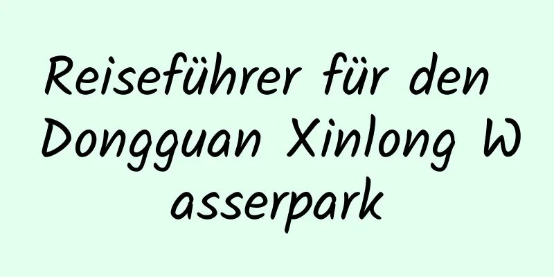 Reiseführer für den Dongguan Xinlong Wasserpark