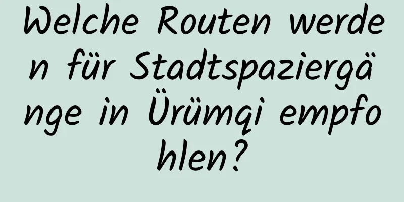 Welche Routen werden für Stadtspaziergänge in Ürümqi empfohlen?