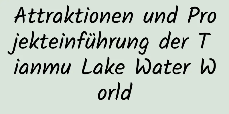 Attraktionen und Projekteinführung der Tianmu Lake Water World