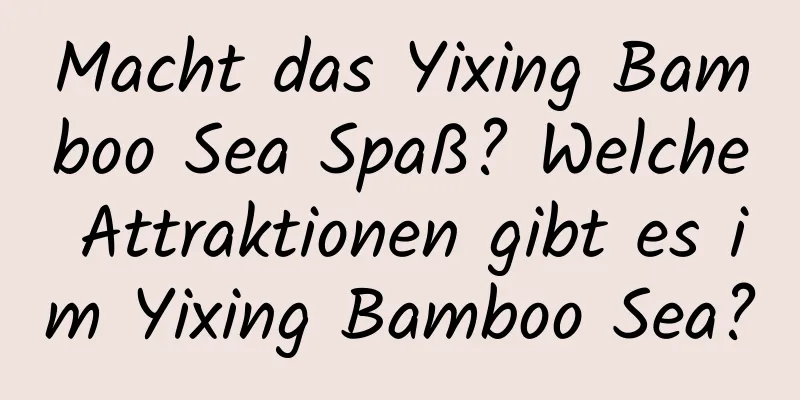 Macht das Yixing Bamboo Sea Spaß? Welche Attraktionen gibt es im Yixing Bamboo Sea?