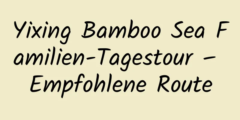 Yixing Bamboo Sea Familien-Tagestour – Empfohlene Route