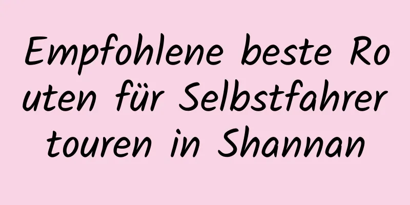 Empfohlene beste Routen für Selbstfahrertouren in Shannan